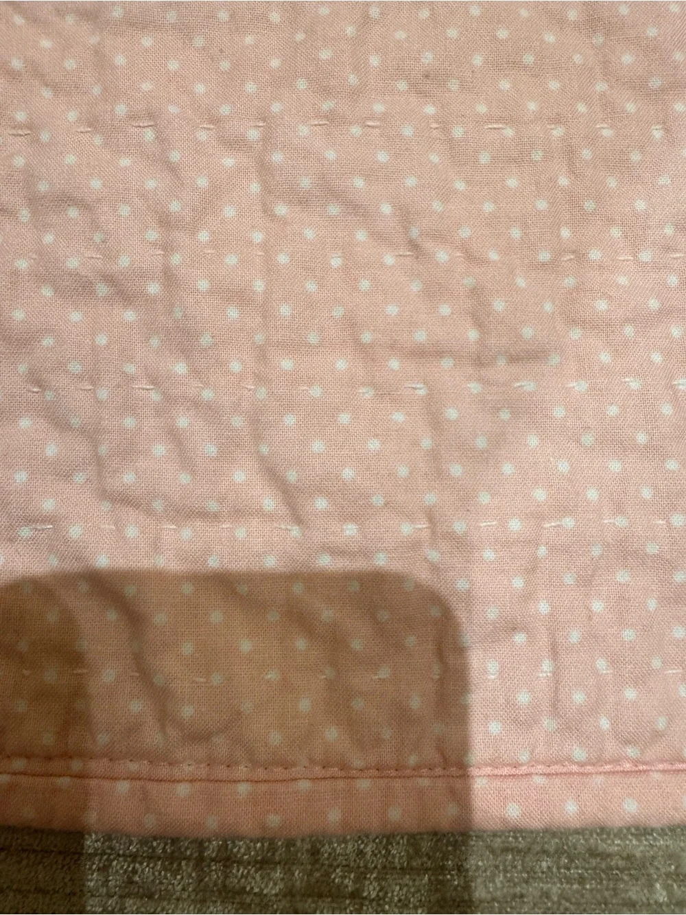 Vintage Handmade Baby Quilt Pink And Teal Floral 27x 35